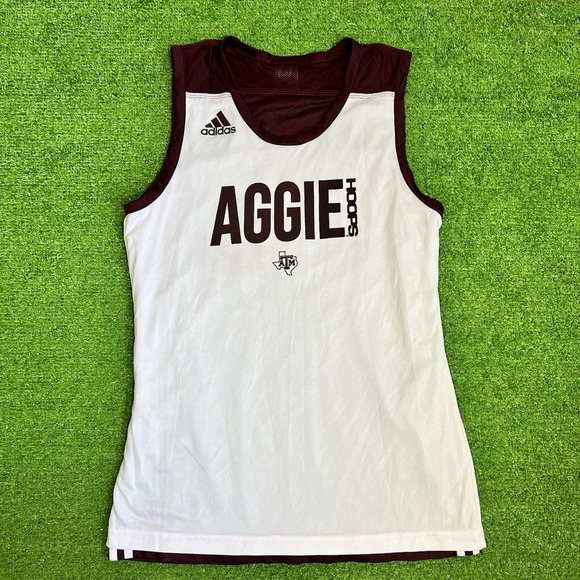 Texas A&M Team Issue Practice Jersey Med. Aggie Basketball Reversible Adidas EUC - Picture 1 of 7